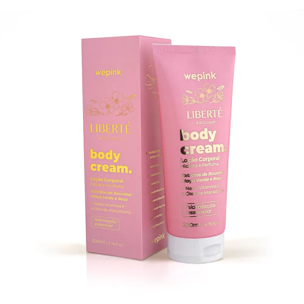 Wepink Liberté Exclusif Body Cream Loção Desodorante Hidratante Corporal Perfumado 200ml