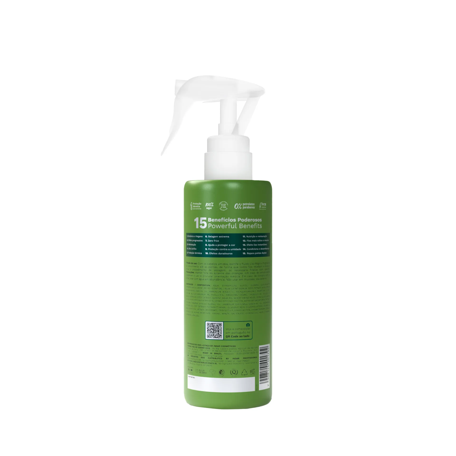 Inoar Liso Magico Progressivo Fluido Termoativado 15 Beneficios 200ml