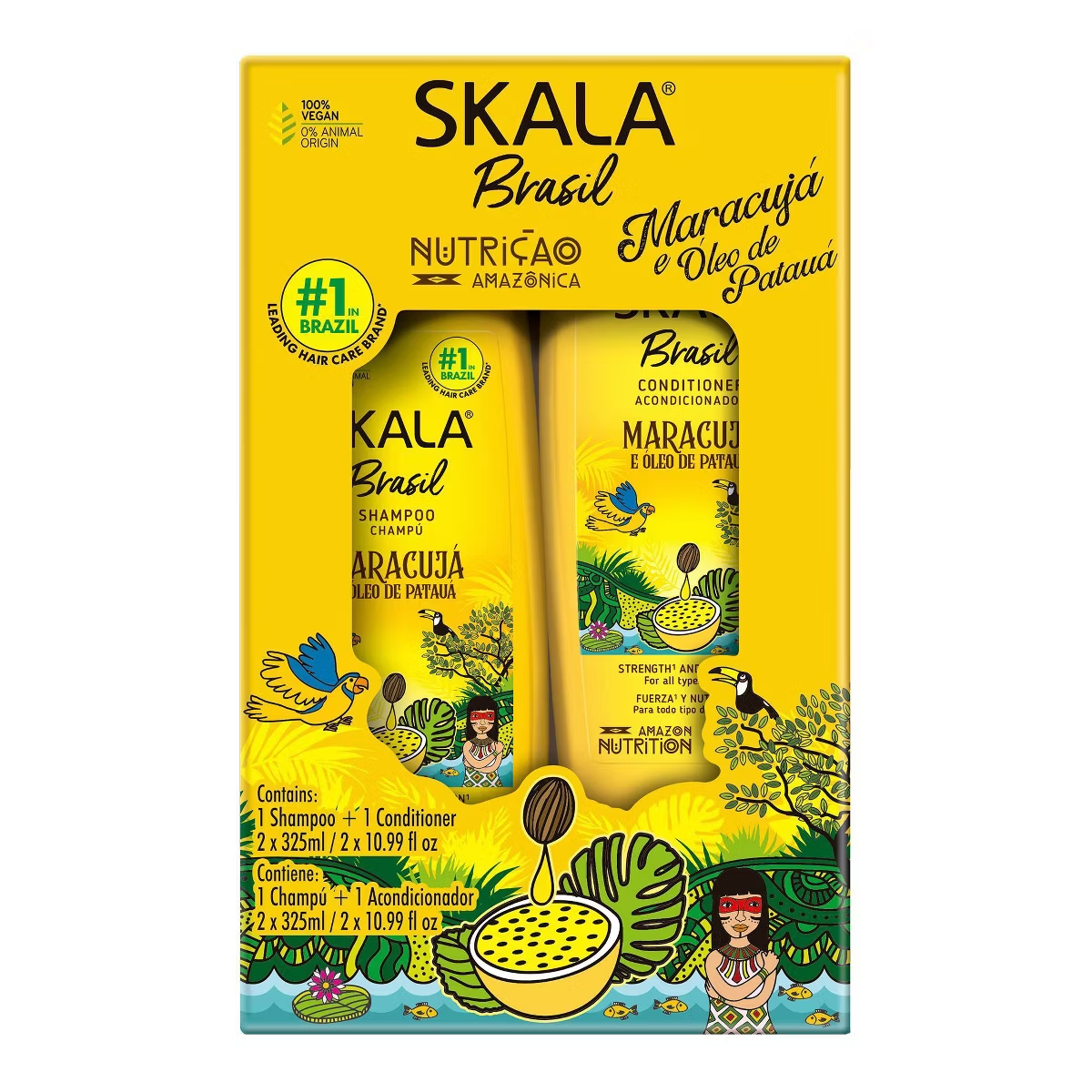 Kit Skala Brasil Maracujá e Óleo de Patauá Shampoo Condicionador 2x325ml