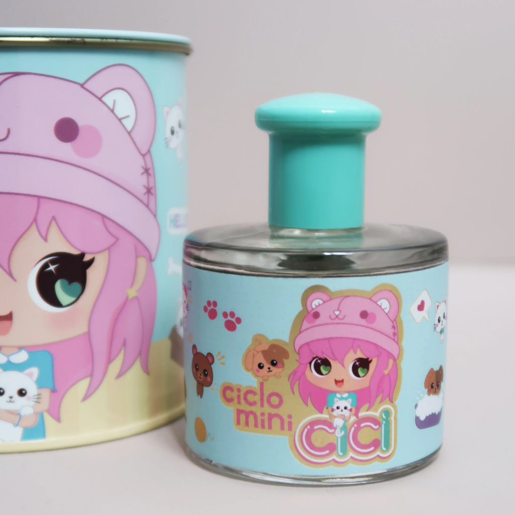 Ciclo Mini Cici Zoe Deo Colônia 100ml - detalhe do frasco