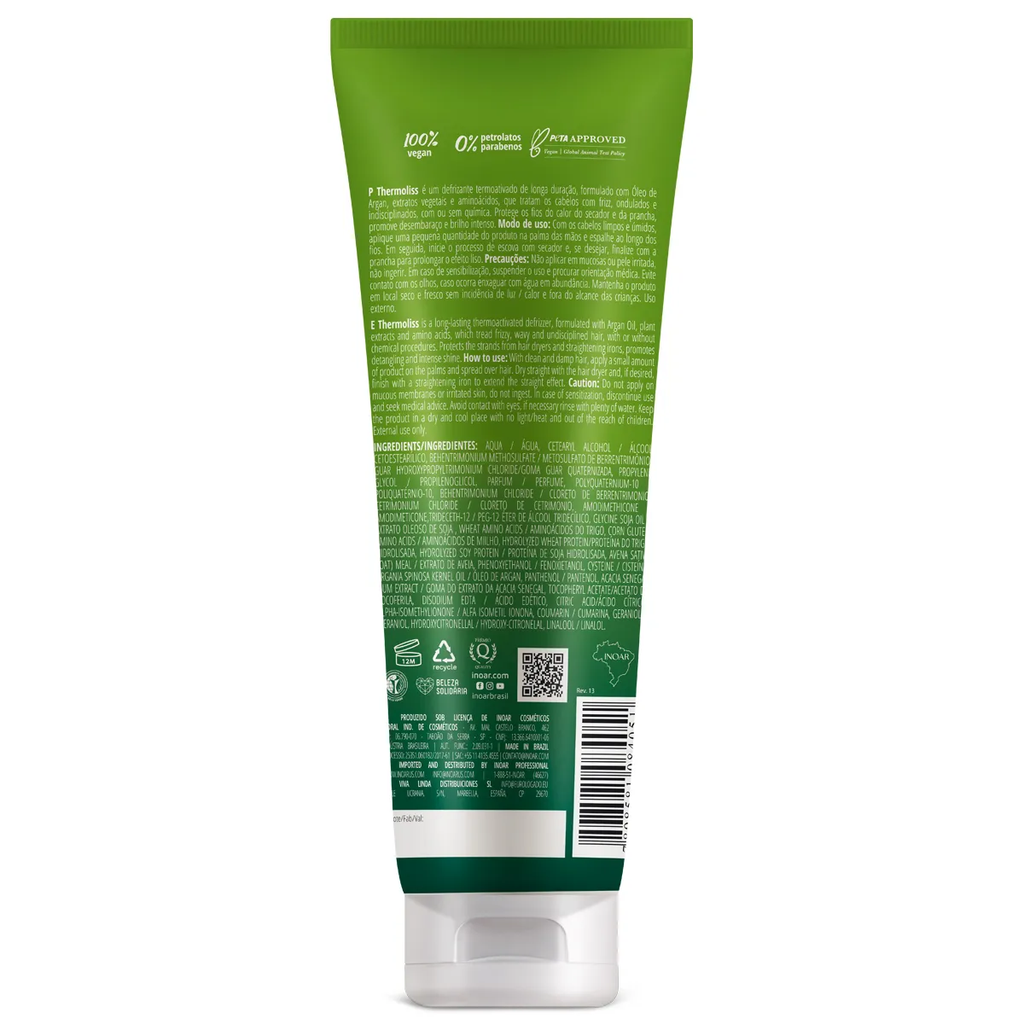 Inoar Thermoliss Argan Oil Defrizante Termoativado 240ml
