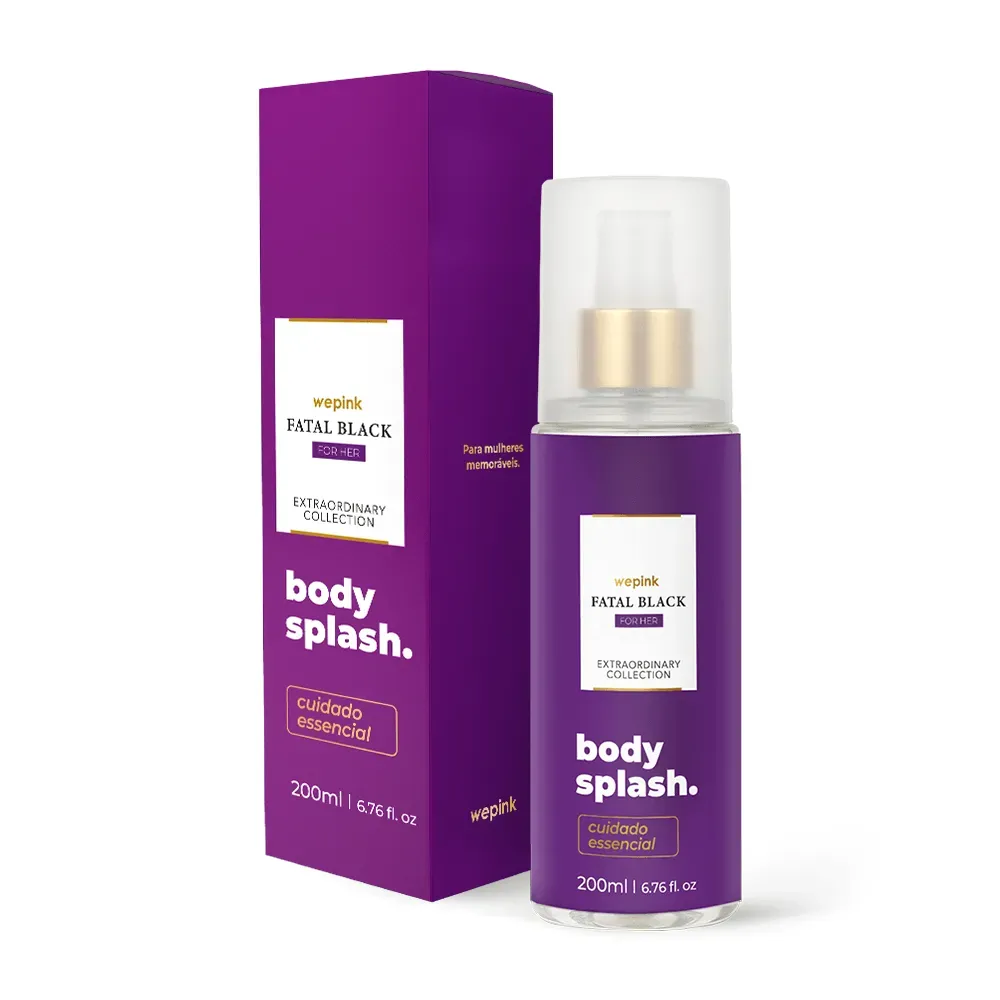 Body Splash Fatal Black For Her Desodorante Colônia 200ml - Wepink