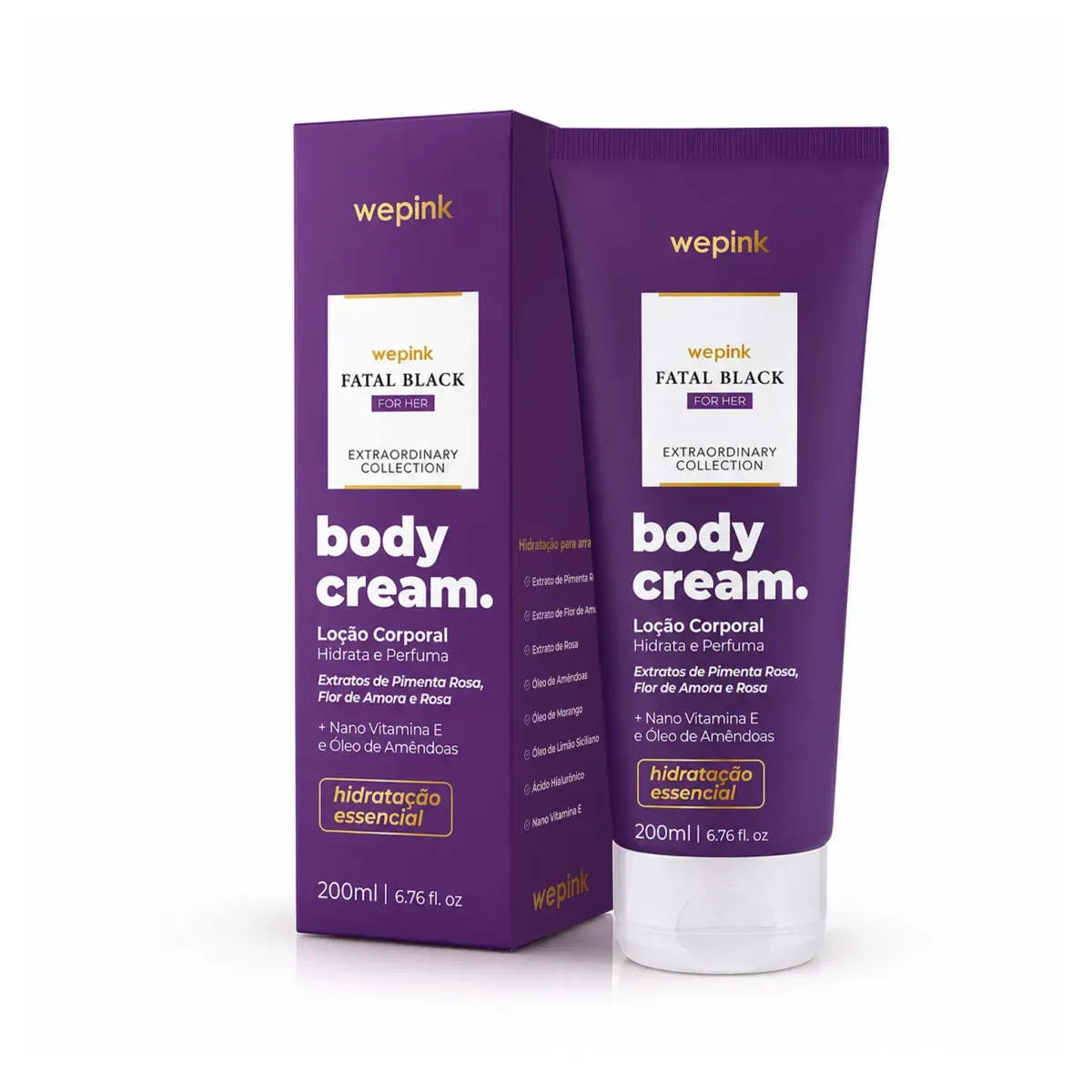 Wepink Fatal Black For Her Body Cream Locação Hidratante Corporal Feminino 200ml