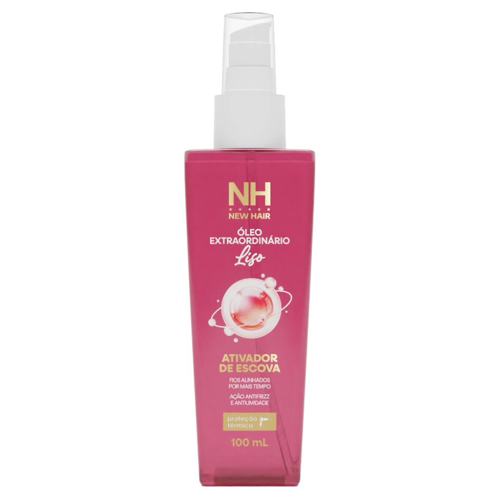 New Hair Oleo Extraordinario Liso Ativador de Escova Antifrizz Protecao Termica 100ml