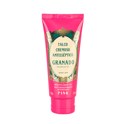 Granado Pink Talco Cremoso Antisseptico Desodorante Higiene Corporal Suavidade Pes 100g