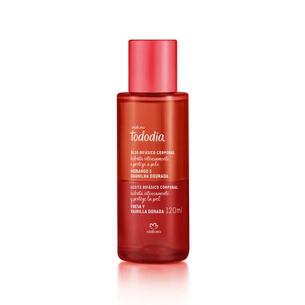 Natura Tododia Óleo Bifásico Corporal Morango e Baunilha Dourada 120ml