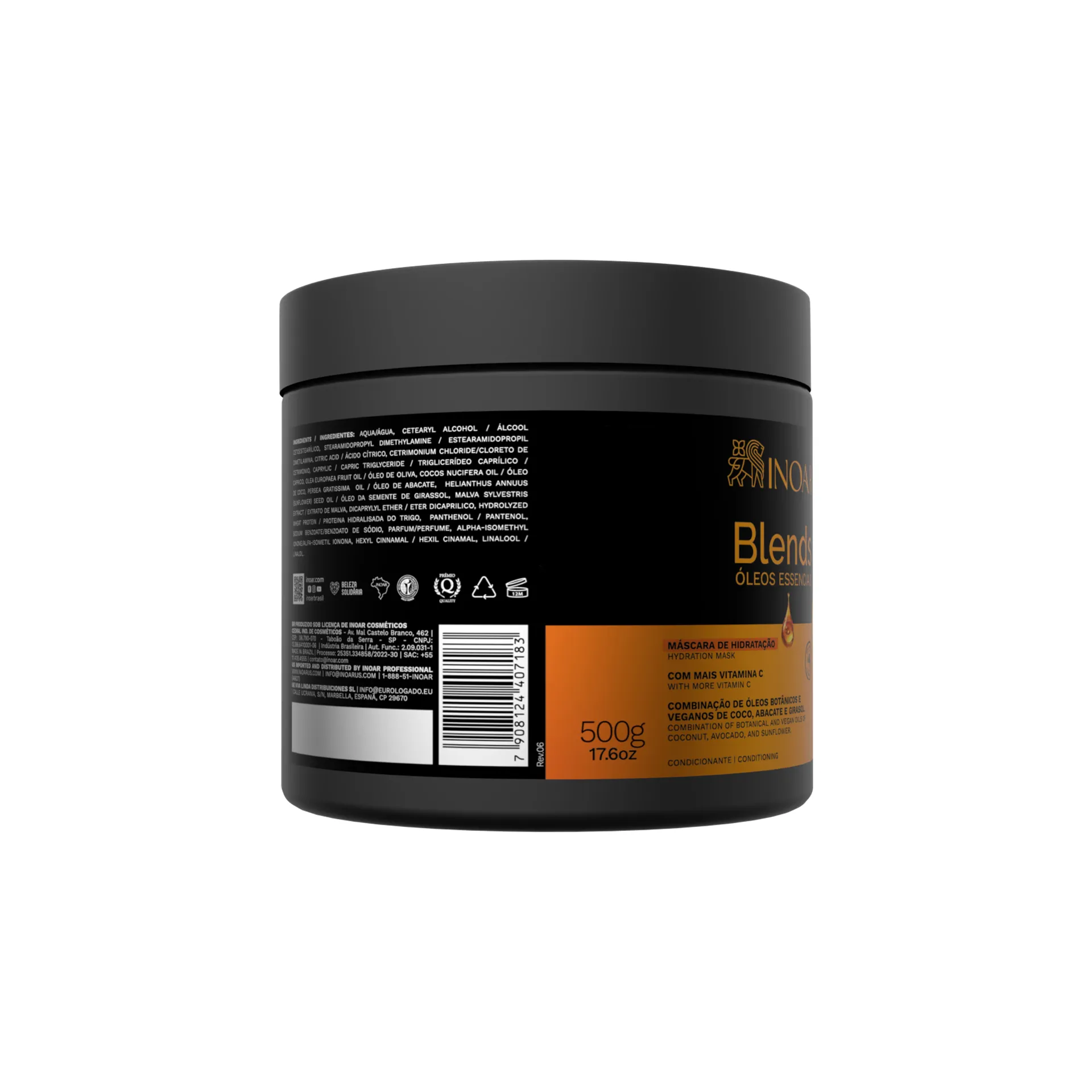 Inoar Blends Oleos Essenciais Mascara de Hidratacao 500g