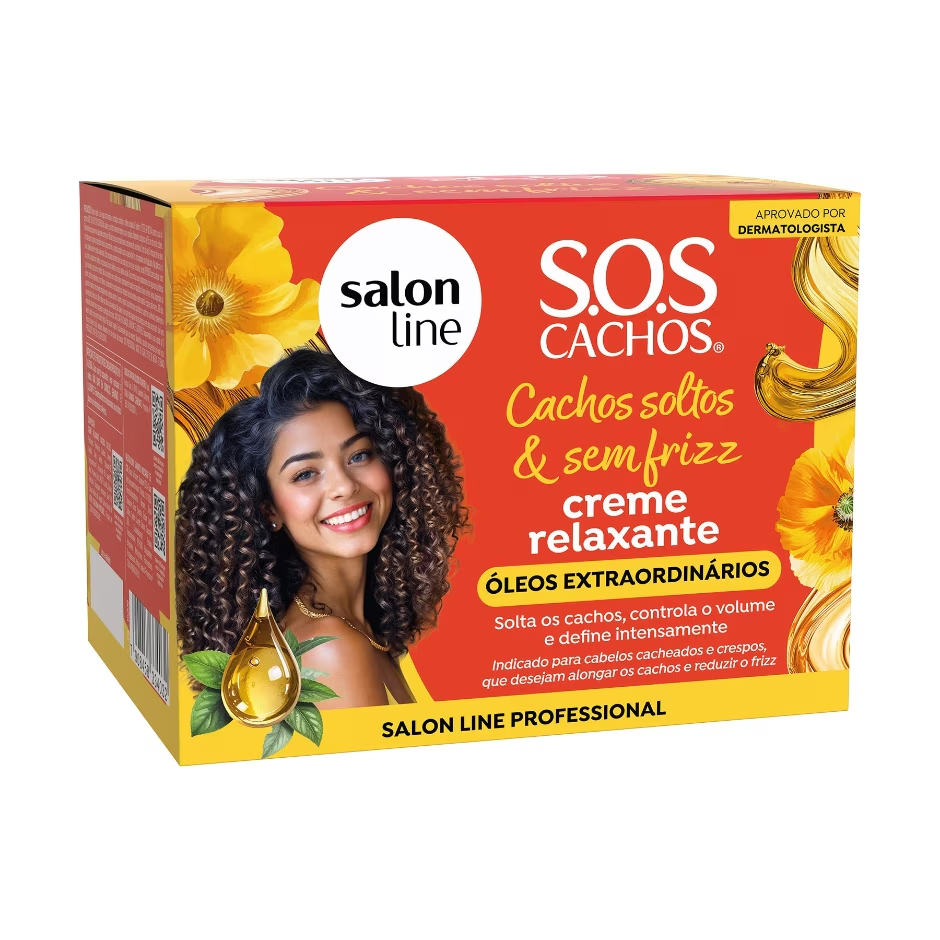 Salon Line SOS Cachos Creme Relaxante Cachos Soltos Sem Frizz Definição 200g
