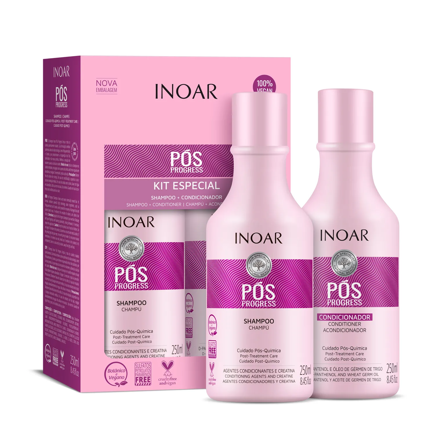 Inoar Pos Progress Kit Especial Shampoo + Condicionador 250ml