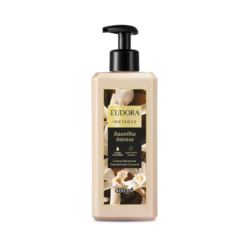 Eudora Instance Baunilha Intensa Creme Hidratante Desodorante Corporal 48h 400ml