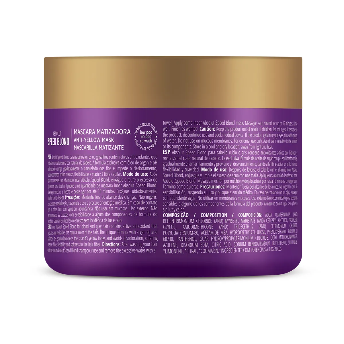 Inoar Absolut Speed Blond Mascara Matizadora Desamareladora 500g