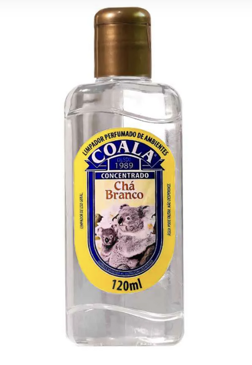 Coala Essencias Limpador Perfumado de Ambientes Cha Branco Frasco 120ml