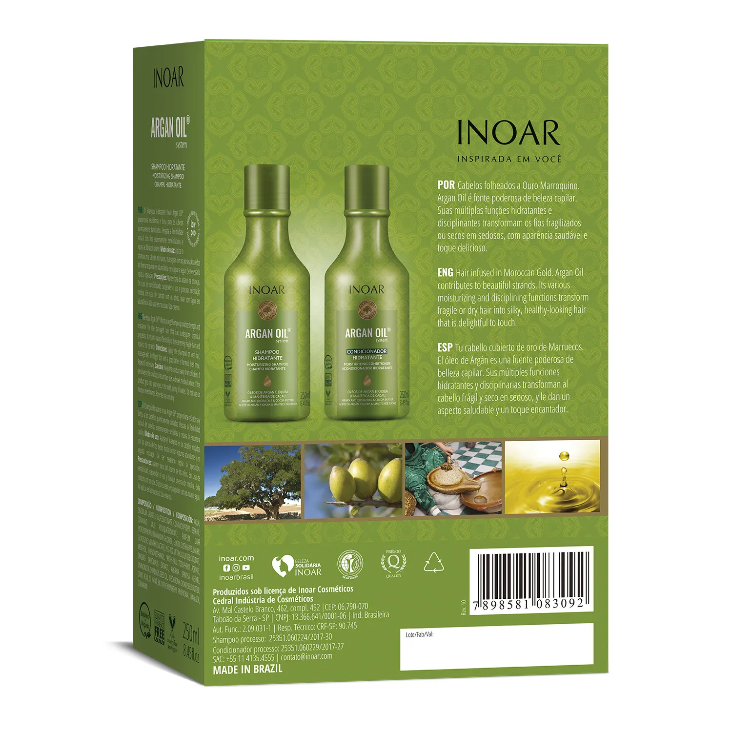 Inoar Argan Oil System Kit Especial Shampoo + Condicionador 250ml