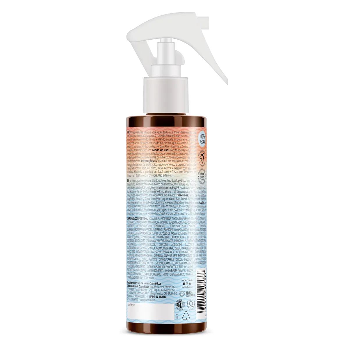 Inoar Liso com Ondas Spray Texturizador Efeito Praia 200ml