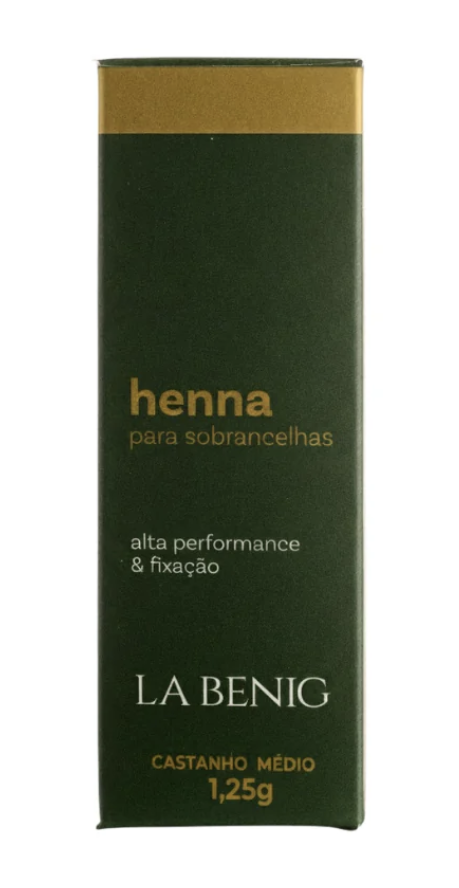 La Benig Henna para Sobrancelhas Castanho Medio Alta Fixacao 1,25g