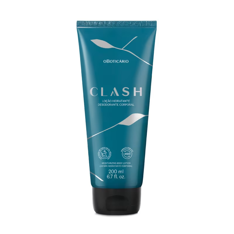 O Boticario Clash Locao Hidratante Desodorante Corporal Masculino Frescor 48h 200ml