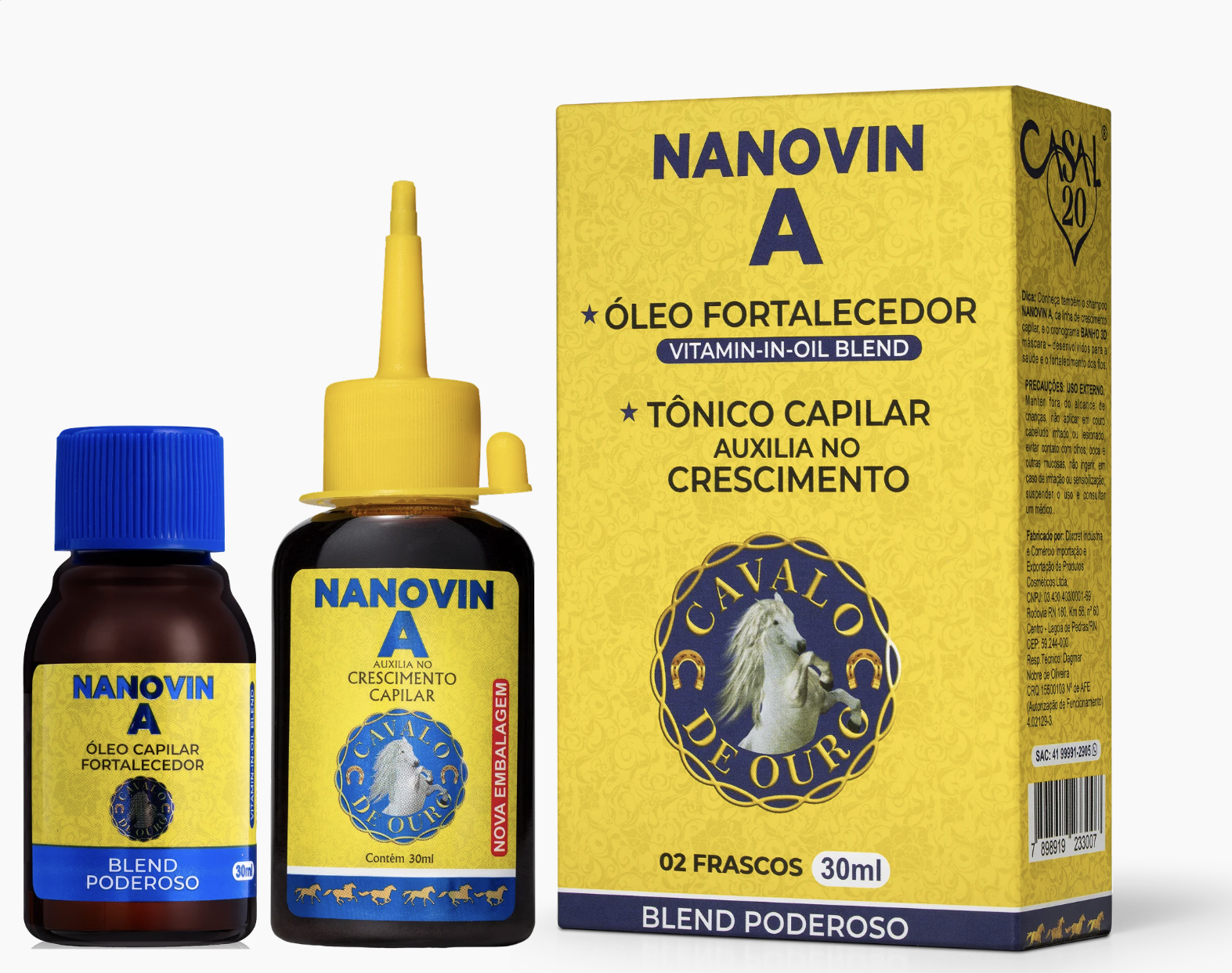 Nanovin A Kit Tonico Fortalecedor e Oleo Regenerador Capilar 2x30ml