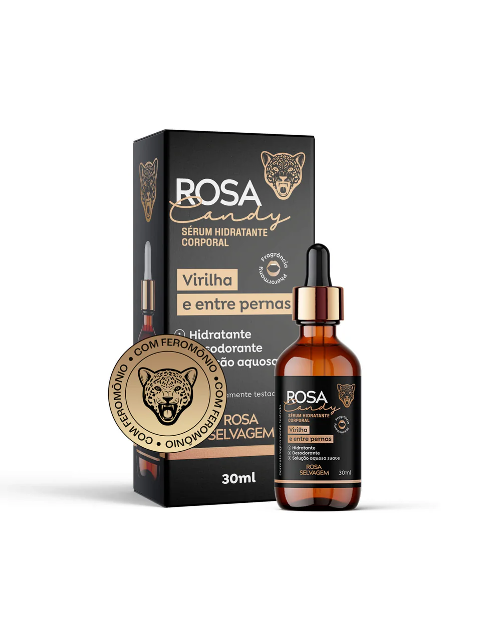 Rosa Selvagem Rosa Candy Sérum Hidratante 3 em 1 Virilha e Entre Pernas 30ml