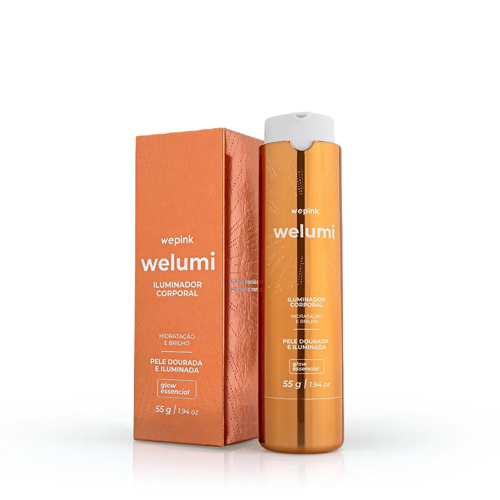 Wepink Welumi Iluminador Corporal Brilho Dourado Hidratante Perfumado 55g