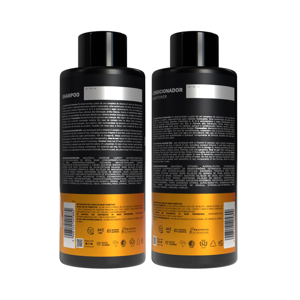 Inoar Blends Oleos Essenciais Kit Shampoo + Condicionador 800ml
