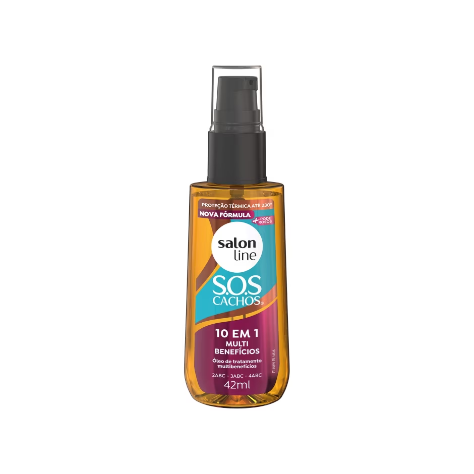 Salon Line SOS Cachos Óleo de Tratamento 10 em 1 Nutrição Brilho Definidores de Cachos 42ml