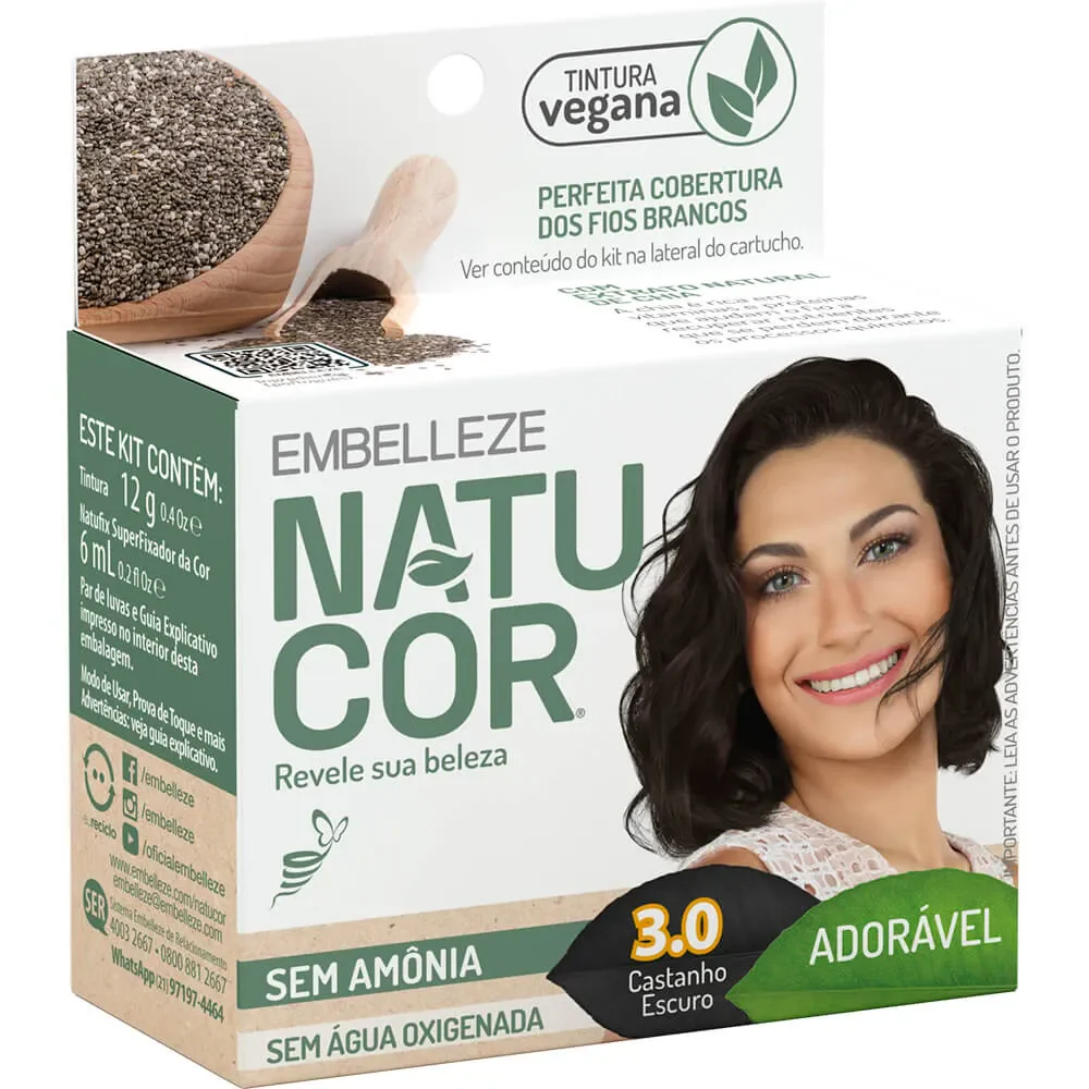 Natucor  Tintura Vegana 3.0 Castanho Escuro