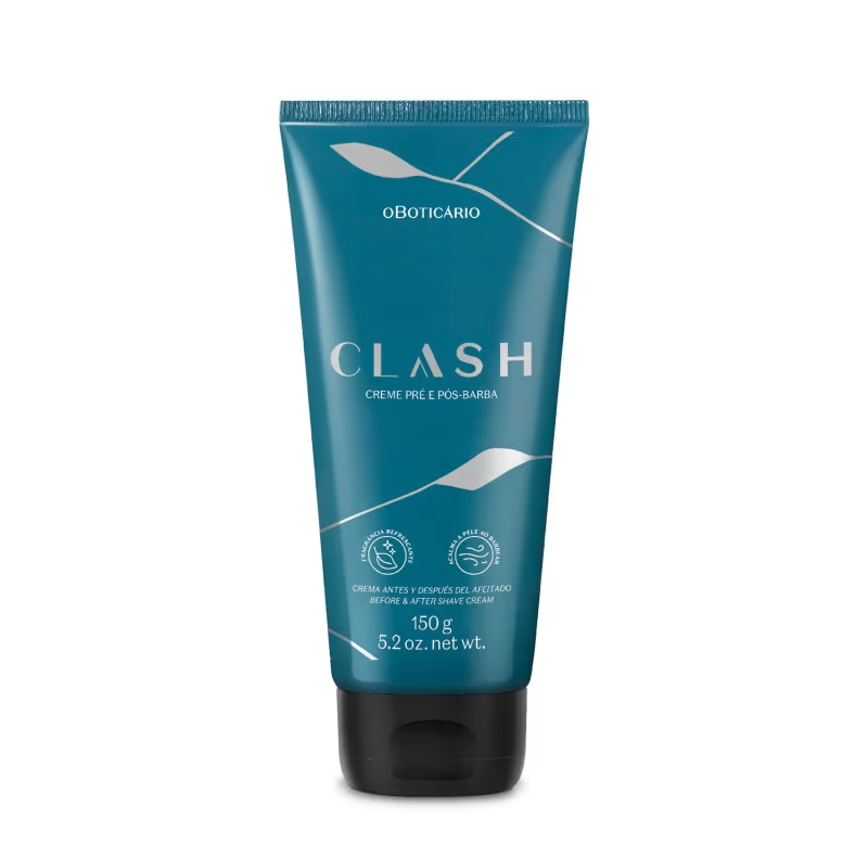 O Boticario Clash Creme Pre e Pos-Barba Refrescante Lavanda Vetiver 150g