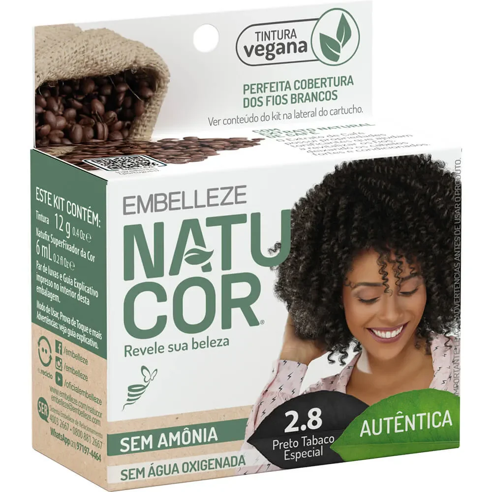 Natucor Tintura Vegana 2.8 Preto Tabaco Especial