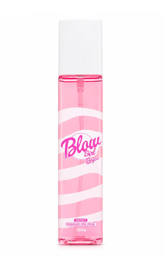 Blow Girl Beijos Body Splash Desodorante Colonia Gourmand Morango com Creme 180ml