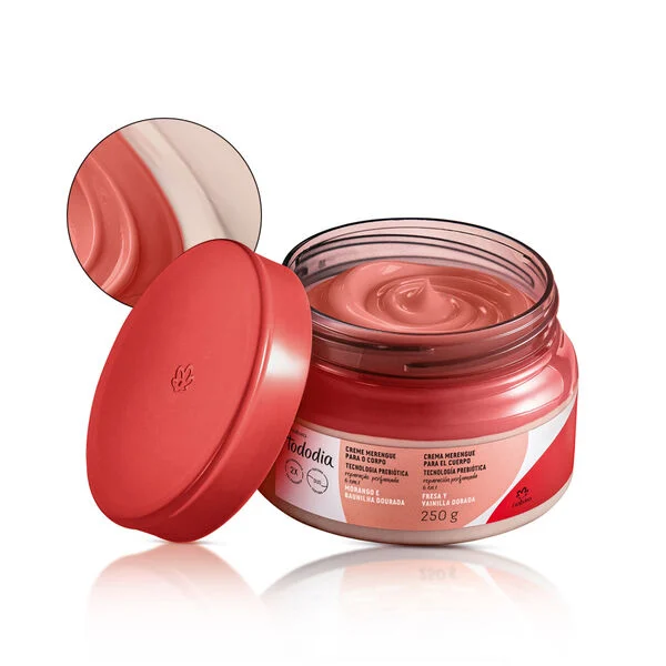 Natura Tododia Creme Merengue Morango e Baunilha Dourada 250g