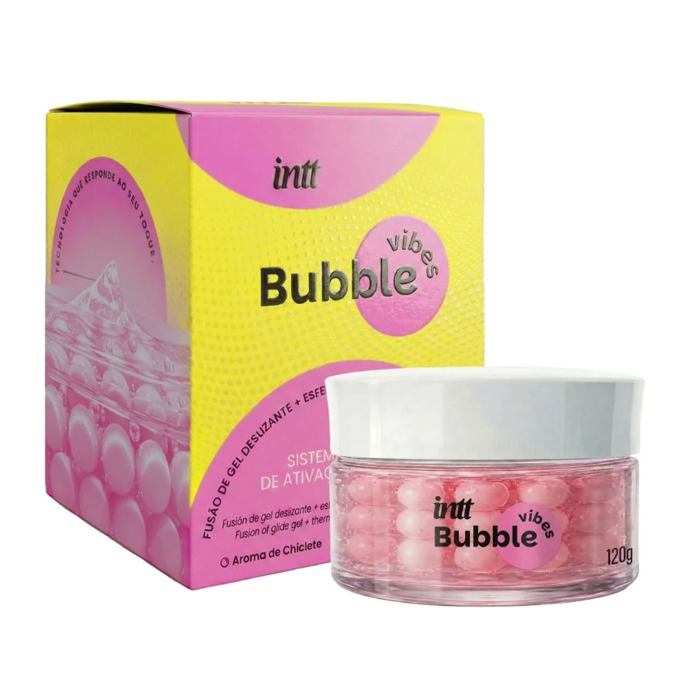 Intt Bubble Vibes Gel Deslizante Microesferas Vibratoras Aroma Chiclete Lubrificante 120g