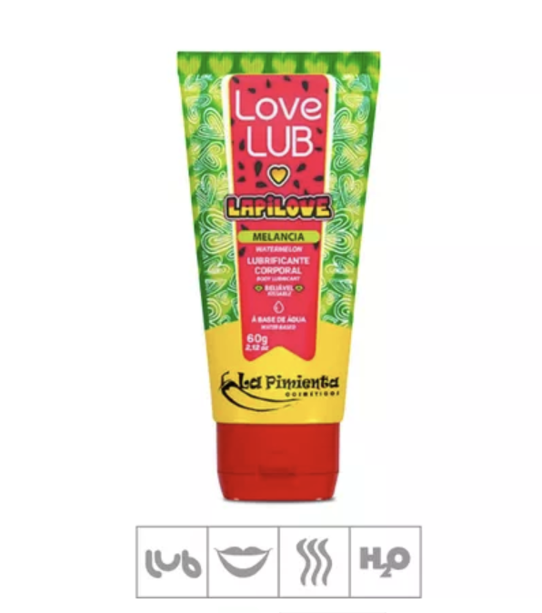 Love Lub LapiLove Lubrificante Beijavel Sabor Melancia Intimo Sensivel 60g