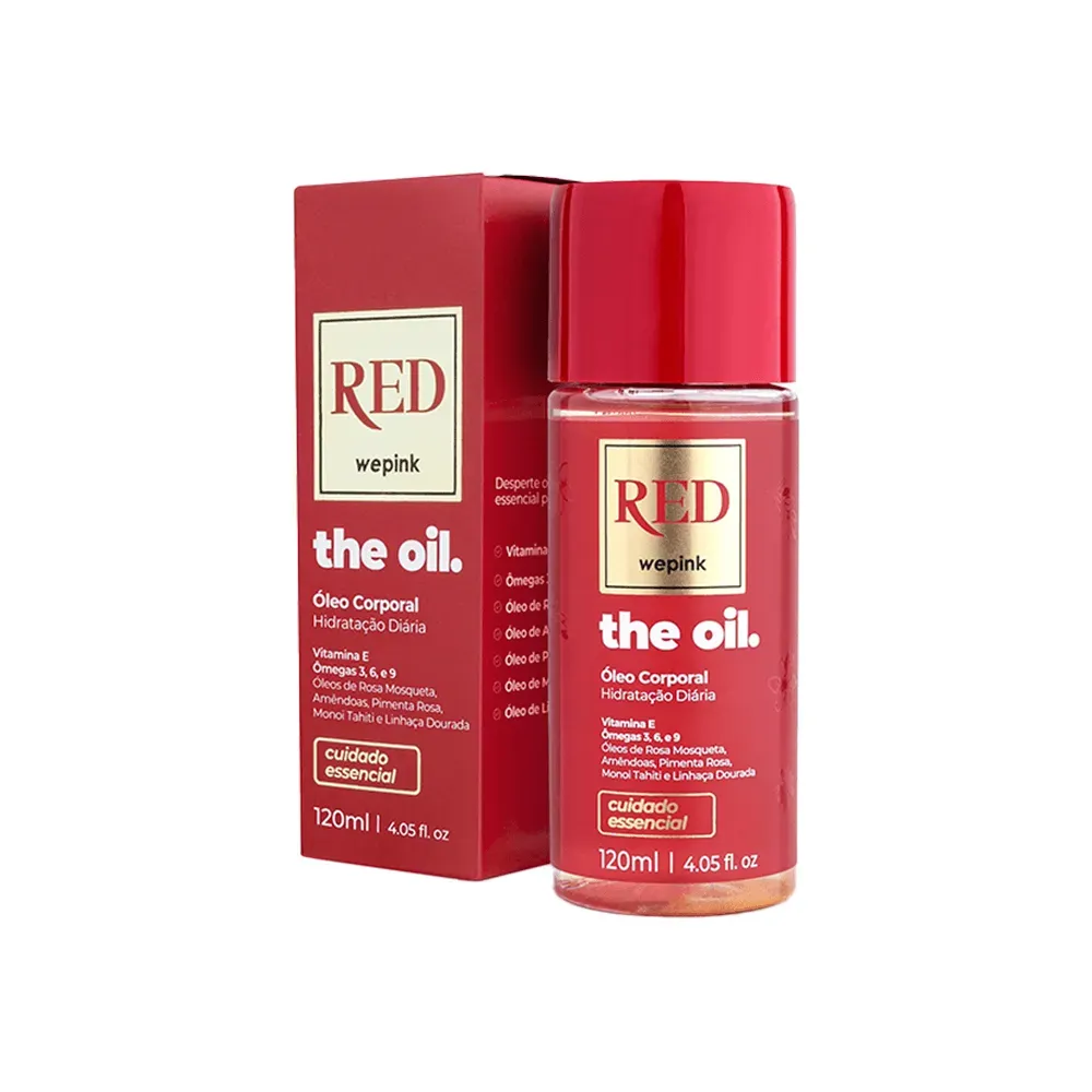 Wepink Red The Oil Óleo Corporal Glitter Floral Rosa Mosqueta Monoi Tahiti 120ml