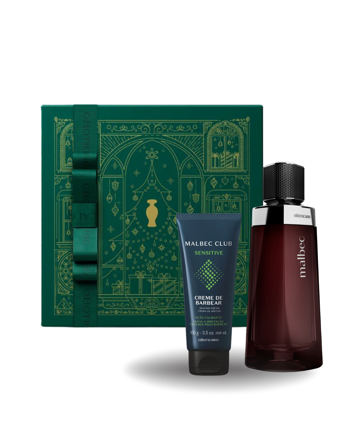 O Boticário Malbec Kit Masculino Colônia 100ml + Creme de Barbear Sensitive 100g