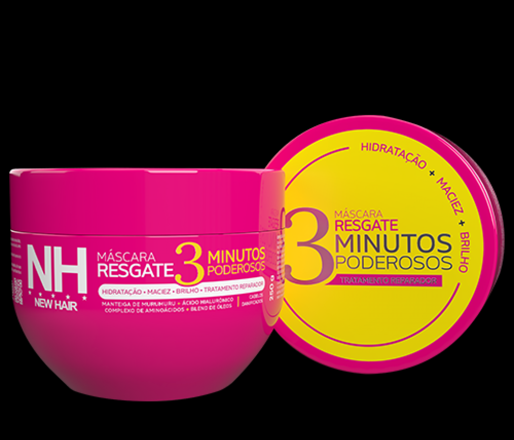 New Hair Mascara Capilar Resgate 3 Minutos Poderosos 250g