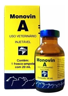 Vitamina Monovin A 20ml Original- Uso Veterinário Injetavel