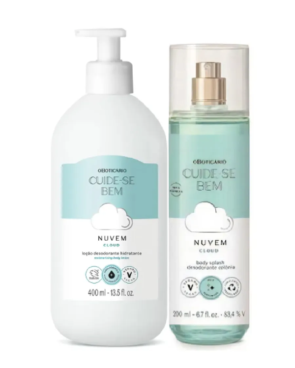 O Boticário Cuide-se Bem Kit Nuvem Body Splash 200ml + Loção Hidratante 400ml