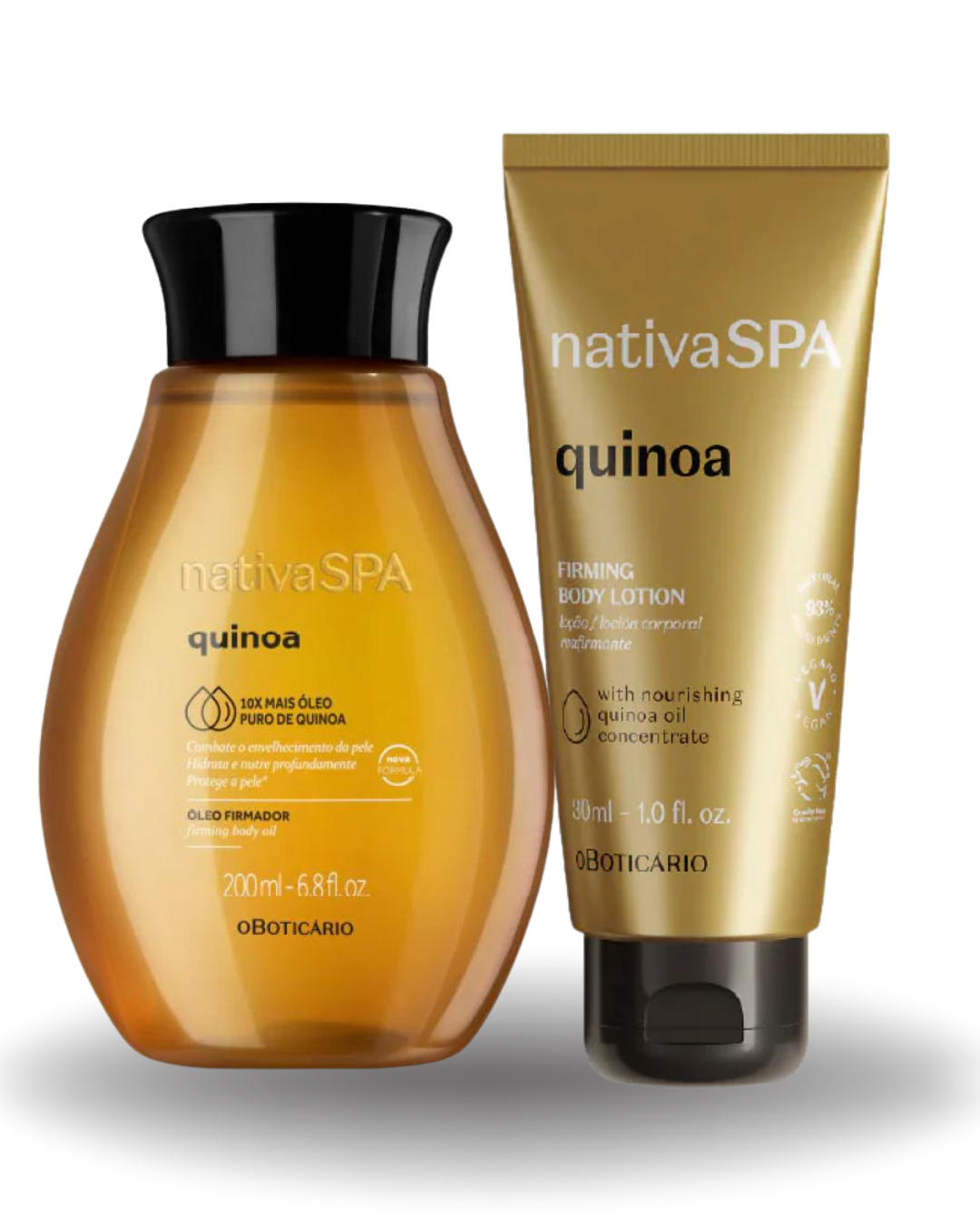O Boticário Nativa SPA Kit Quinoa & Amêndoas Óleo Corporal 200ml + Creme de Mãos