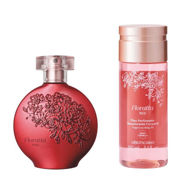 O Boticário Floratta Red Kit Desodorante Colônia 75ml + Óleo Corporal 150ml