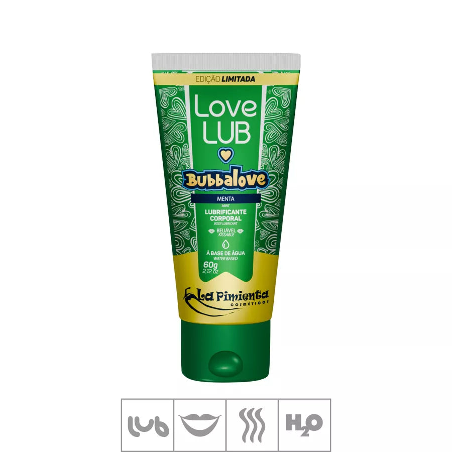 Bubbalove Lubrificante Beijável Menta Ice 60g