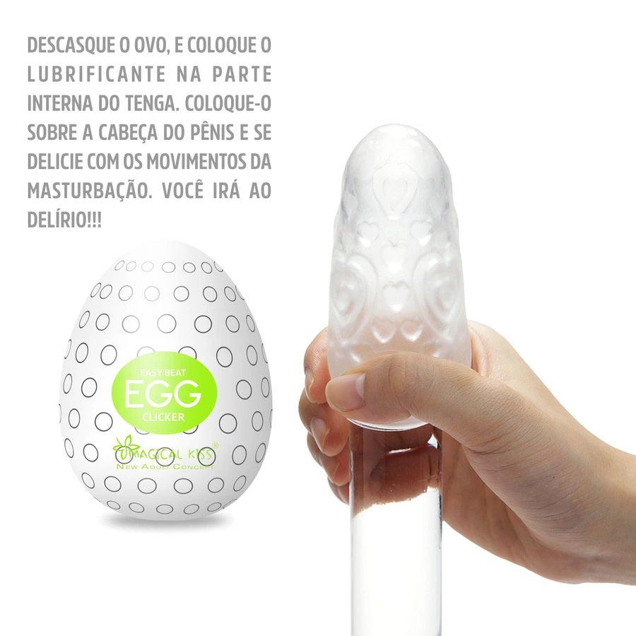 Masturbador Egg Magical Kiss Clicker Relevos 360°