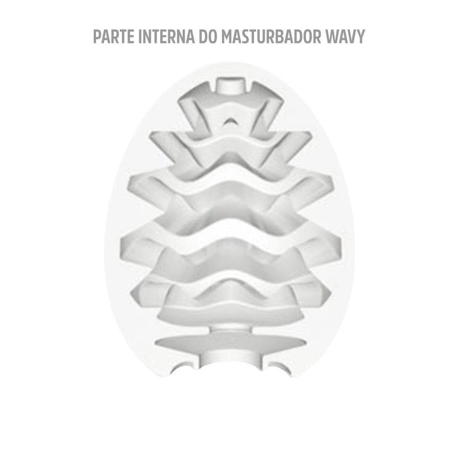 Magical Kiss Masturbador Egg Wavy Relevos 360°