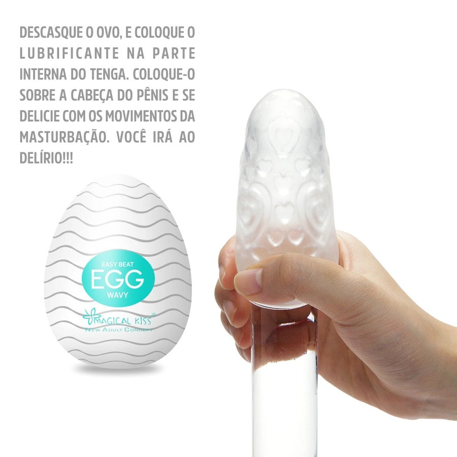 Magical Kiss Masturbador Egg Wavy Relevos 360°