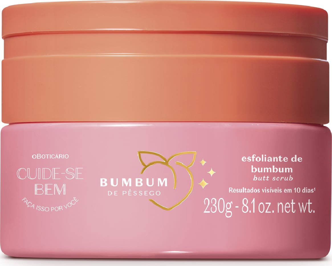 Creme Esfoliante de Bumbum Cuide-se Bem Bumbum de Pêssego 230g