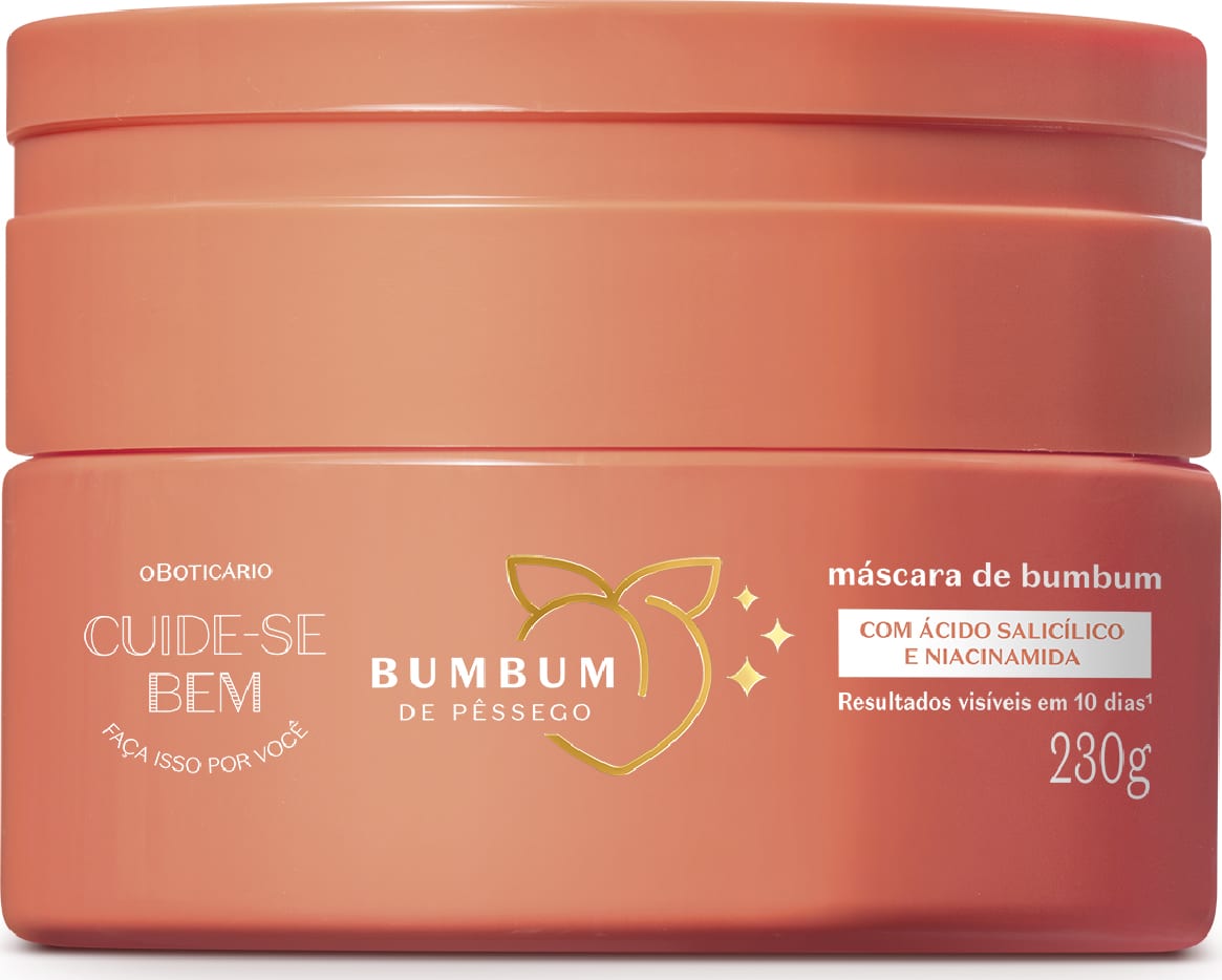 O Boticário Cuide-se Bem Máscara de Hidratação Bumbum de Pêssego 230g