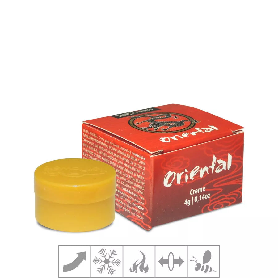 Hot Flowers Pomada Oriental Excitante Unissex Efeito Quente e Gelado 4g