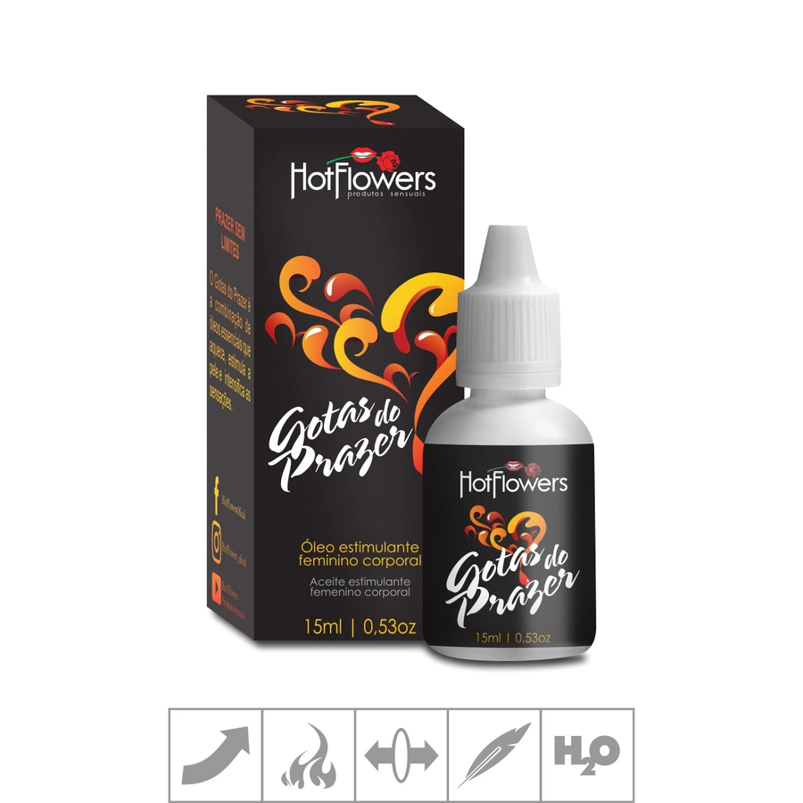 Hot Flowers Gotas do Prazer Excitante Feminino 15ml