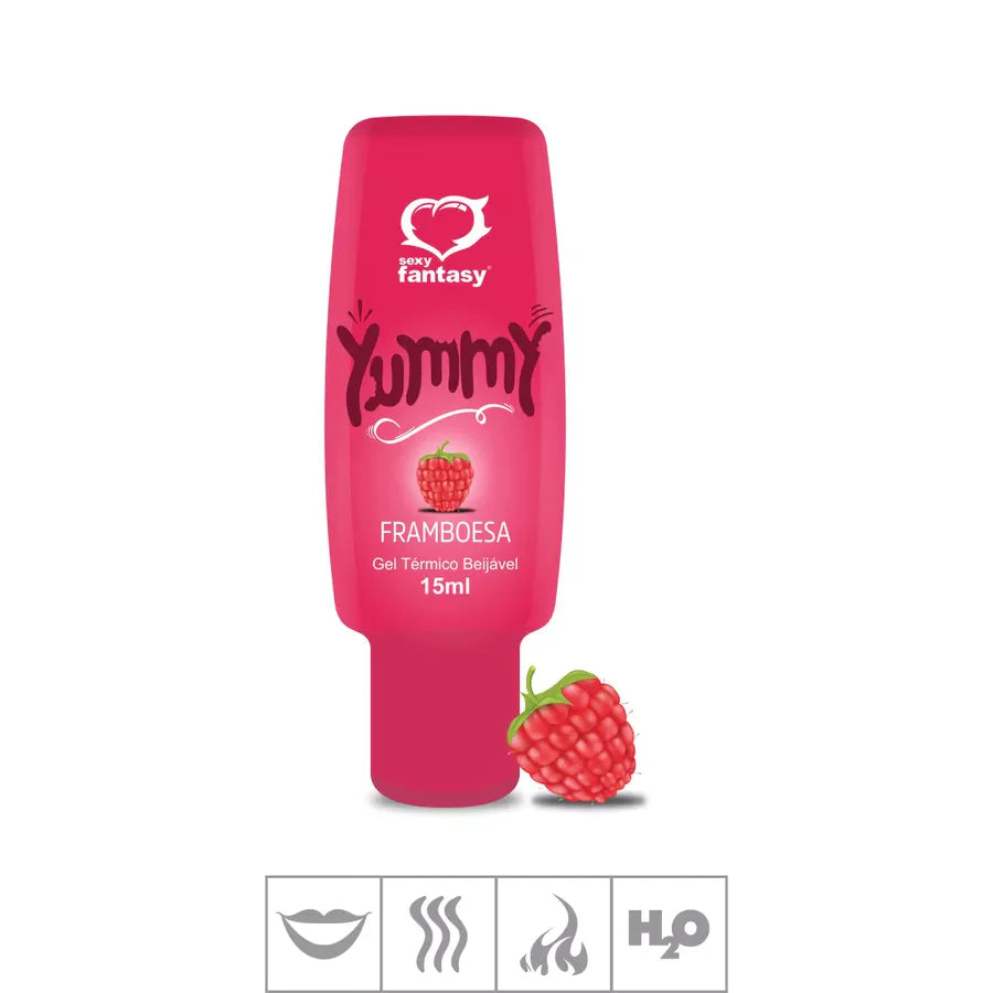 Sexy Fantasy Yummy Hot Gel Comestível Framboesa 15ml