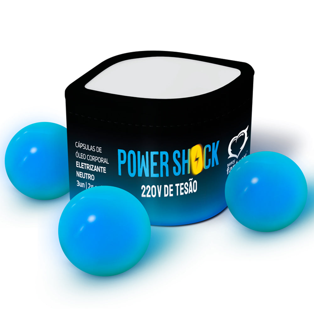 POWER SHOCK 220V DE TESÃO CÁPSULA ELETRIZANTE COM 3 UNIDADES SEXY FANTASY