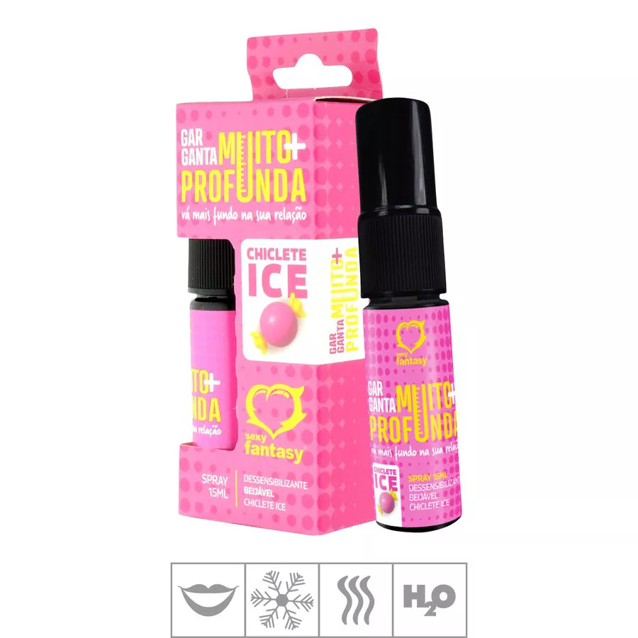 Sexy Fantasy Spray Garganta Profunda Sexo Oral Chiclete Ice 15ml